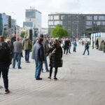 16.05.2021. Kielce. Punkt szczepień przed świętokrzyskim Urzędem Wojewódzkim / Wiktor Taszłow / Radio Kielce