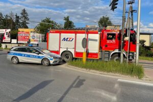 02.06.2021. Kielce. Wypadek na ulicy Krakowskiej / Wiktor Taszłow / Radio Kielce