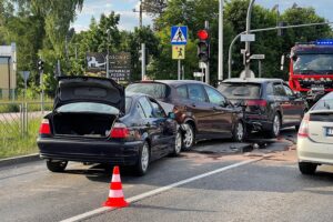 02.06.2021. Kielce. Wypadek na ulicy Krakowskiej / Wiktor Taszłow / Radio Kielce