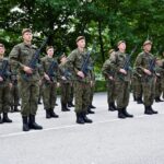 27.06.2021. Kielce. Przysięga świętokrzyskich terytorialsów / ppor. Daniel Woś / Zespół prasowy 10. Świętokrzyskiej Brygady OT