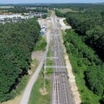 21.06.2021. Czarnca, Włoszczowa. Budowa łącznicy kolejowej Czarnca - Włoszczowa Północ / Jarosław Kubalski / Radio Kielce