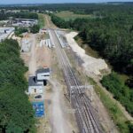 21.06.2021. Czarnca, Włoszczowa. Budowa łącznicy kolejowej Czarnca - Włoszczowa Północ / Jarosław Kubalski / Radio Kielce