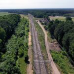 21.06.2021. Czarnca, Włoszczowa. Budowa łącznicy kolejowej Czarnca - Włoszczowa Północ / Jarosław Kubalski / Radio Kielce