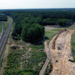 21.06.2021. Czarnca, Włoszczowa. Budowa łącznicy kolejowej Czarnca - Włoszczowa Północ / Jarosław Kubalski / Radio Kielce