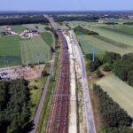 21.06.2021. Czarnca, Włoszczowa. Budowa łącznicy kolejowej Czarnca - Włoszczowa Północ / Jarosław Kubalski / Radio Kielce