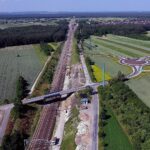 21.06.2021. Czarnca, Włoszczowa. Budowa łącznicy kolejowej Czarnca - Włoszczowa Północ / Jarosław Kubalski / Radio Kielce