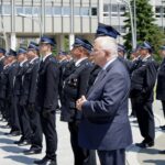 17.06.2021. Kielce. Uroczyste przekazanie samochodów ratowniczo-gaśniczych i wręczenie promes na zakup kolejnych dla jednostek PSP i OSP z regionu świętokrzyskiego. Na zdjęciu (w środku): Krzysztof Lipiec - prezes świętokrzyskich struktur PiS / Piotr Kwaśniewski / Radio Kielce