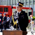 17.06.2021. Kielce. Uroczyste przekazanie samochodów ratowniczo-gaśniczych i wręczenie promes na zakup kolejnych dla jednostek PSP i OSP z regionu świętokrzyskiego. Na zdjęciu: nadbryg. Krzysztof Hejduk - zastępca komendanta głównego PSP / Piotr Kwaśniewski / Radio Kielce