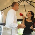 30.06.2021. Letnia kuchnia Radia Kielce. Kosmiczna środa. Na zdjęciu (od lewej): Mariusz Bezak - nauczyciel ZDZ w Kielcach i Magdalena Sitek - Radio Kielce / Dionizy Krawczyński / Radio Kielce