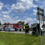 07.06.2021. Miłków. Zderzenie dwóch pojazdów / Emilia Sitarska / Radio Kielce
