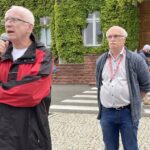 11.06.2021. Starachowice. Pikieta przed MAN-em. Na zdjęciu: Waldemar Bartosz - przewodniczący świętokrzyskiej Solidarności i Jan Seweryn - przewodniczący NSZZ Solidarność / Anna Głąb / Radio Kielce