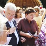 19.06.2021 Busko-Zdrój. Wizyta Beaty Szydło - europoseł PiS. Na zdjęciu od lewej: Krzysztof Lipiec - poseł PiS, Beata Szydło - europoseł PiS / Jarosław Kubalski / Radio Kielce