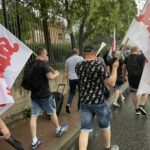 11.06.2021. Starachowice. Pikieta przed MAN-em / Anna Głąb / Radio Kielce