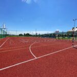 20.06.2021. Jeziorko (gmina Nowa Słupia). Boisko z trybunami przy szkole podstawowej / Wiktor Taszłow / Radio Kielce