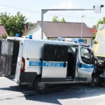 14.06.2021. Kielce. Wypadek z udziałem radiowozu / Wiktor Taszłow / Radio Kielce