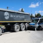 14.06.2021. Kielce. Wypadek z udziałem radiowozu / Wiktor Taszłow / Radio Kielce