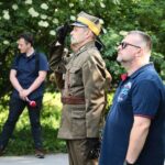 15.06.2021. Kielce. Uroczystości 77. rocznicy udanego zamachu na Franza Witka. Na zdjęciu (w środku): Dionizy Krawczyński - prezes Stowarzyszenia Rekonstrukcji Historycznych „Jodła” / Wiktor Taszłow / Radio Kielce