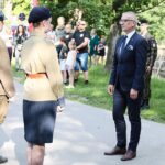 15.06.2021. Kielce. Uroczystości 77. rocznicy udanego zamachu na Franza Witka. Kwiaty składa Sławomir Stachura - dyrektor kancelarii prezydenta / Wiktor Taszłow / Radio Kielce