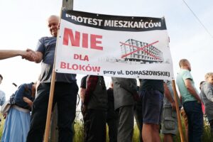 15.06.2021. Kielce. Protest osób mieszkających przy ulicy Domaszowskiej / Wiktor Taszłow / Radio Kielce