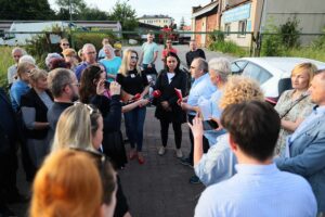 15.06.2021. Kielce. Protest osób mieszkających przy ulicy Domaszowskiej / Wiktor Taszłow / Radio Kielce