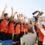 16.06.2021. Kielce. Finałowy mecz Pucharu Polski na szczeblu okręgu KSZO Ostrowiec - Czarni Połaniec / Wiktor Taszłow / Radio Kielce