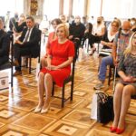 09.06.2021 Kielce. Konferencja dotycząca problemów osób z dysfunkcją wzroku. Na zdjęciu od lewej: Jacek Sabat - dyrektor WDK, Jarosław Karyś - przewodniczący Rady Miasta Kielce, Renat Janik - wicemarszałek województwa świętokrzyskiego, Joanna Winiarska - kielecka radna / Jarosław Kubalski / Radio Kielce