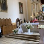 12.06.2021. Końskie. Msza św. w przeddzień 22. rocznicy beatyfikacji księdza Kazimierza Sykulskiego, patrona powiatu koneckiego. Na zdjęciu: ks. Andrzej Zapart - proboszcz kolegiaty pw. św. Mikołaja / Magdalena Galas-Klusek / Radio Kielce