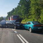 20.06.2021. Skarżysko-Kamienna. Wypadek na drodze krajowej nr 42 / KPP Skarżysko-Kamienna