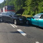 20.06.2021. Skarżysko-Kamienna. Wypadek na drodze krajowej nr 42 / KPP Skarżysko-Kamienna