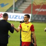 04.06.2021. Kielce. 33. Fortuna 1 Ligi: Korona Kielce - Widzew Łódź. Pożegnanie Kornela Kordasa / Jarosław Kubalski / Radio Kielce