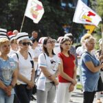 07.06.2021. Kielce. Świętokrzyski Urząd Wojewódzki. Akcja protestacyjna pielęgniarek / Jarosław Kubalski / Radio Kielce