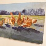 20.06.2021. Tokarnia. Park Etnograficzny. „Przenikanie przestrzeni” - wystawa prac dr Lucyny Gozdek / Jarosław Kubalski / Radio Kielce