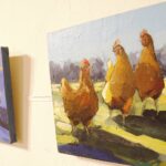 20.06.2021. Tokarnia. Park Etnograficzny. „Przenikanie przestrzeni” - wystawa prac dr Lucyny Gozdek / Jarosław Kubalski / Radio Kielce