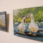 20.06.2021. Tokarnia. Park Etnograficzny. „Przenikanie przestrzeni” - wystawa prac dr Lucyny Gozdek / Jarosław Kubalski / Radio Kielce