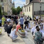 03.06.2021. Sandomierz. Uroczystość Bożego Ciała. Procesja z katedry do rynku starego miasta / Grażyna Szlęzak-Wójcik / Radio Kielce