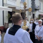 03.06.2021. Sandomierz. Uroczystość Bożego Ciała. Procesja z katedry do rynku starego miasta / Grażyna Szlęzak-Wójcik / Radio Kielce