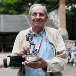 26.06.2021. Kielce. I Marsz Zdrowia „Gladiatorów” na Stadionie Leśnym. Na zdjęciu: Zbigniew Szczepański - najstarszy uczestnik marszu / Wiktor Taszłow / Radio Kielce