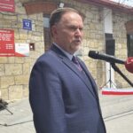 11.06.2021. Zawichost. Oddanie do użytku wyremontowanej remizy. Na zdjęciu: poseł Marek Kwitek / Grażyna Szlęzak-Wójcik / Radio Kielce