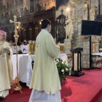 17.06.2021. Sandomierz. Msza święta z okazji 60-lecia posługi kapłańskiej biskupa Edwarda Frankowskiego. Na zdjęciu (po lewej): bp Krzysztof Nitkiewicz / Grażyna Szlęzak-Wójcik / Radio Kielce