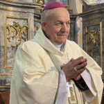 17.06.2021. Sandomierz. Msza święta z okazji 60-lecia posługi kapłańskiej biskupa Edwarda Frankowskiego. Na zdjęciu biskup senior diecezji sandomierskiej Edward Frankowski / Grażyna Szlęzak-Wójcik / Radio Kielce