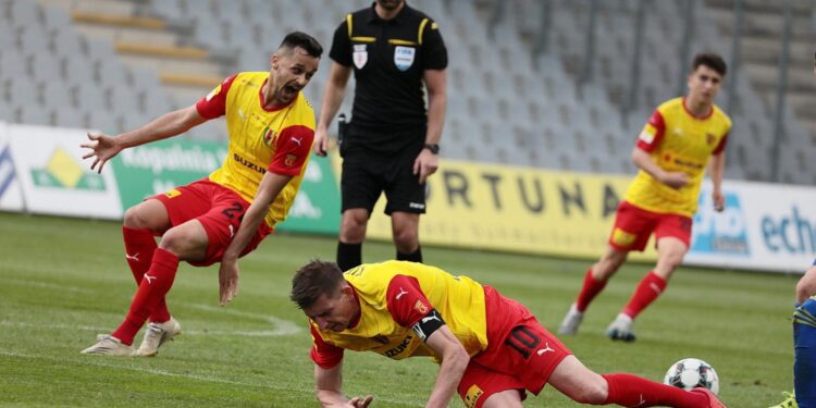 29.05.2021. Kielce. 32. kolejka Fortuna 1 Ligi: Korona Kielce - Arka Gdynia / Wiktor Taszłow / Radio Kielce