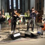 02.08.2020. Sandomierz. Festiwalu Muzyki Sakralnej „Ucho Igielne”. Na zdjęciu: Atom String Quartet / Grażyna Szlęzak-Wójcik / Radio Kielce