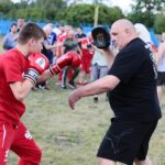 10.06.2021. Kielce. Mistrzowie są w formie. Otwarty trening na kieleckim stadionie. Na zdjęciu (z prawej): Paweł Skrzecz / Wiktor Taszłow / Radio Kielce