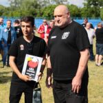 10.06.2021. Kielce. Mistrzowie są w formie. Otwarty trening na kieleckim stadionie. Na zdjęciu (z prawej): Paweł Skrzecz / Wiktor Taszłow / Radio Kielce