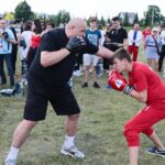 10.06.2021. Kielce. Mistrzowie są w formie. Otwarty trening na kieleckim stadionie. Na zdjęciu (z lewej): Paweł Skrzecz / Wiktor Taszłow / Radio Kielce