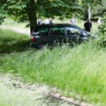 12.06.2021. Kielce. Osobowy ford wpadł do Silnicy / Wiktor Taszlow / Radio Kielce