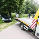 12.06.2021. Kielce. Osobowy ford wpadł do Silnicy / Wiktor Taszlow / Radio Kielce