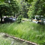 12.06.2021. Kielce. Osobowy ford wpadł do Silnicy / Wiktor Taszlow / Radio Kielce