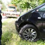 12.06.2021. Kielce. Osobowy ford wpadł do Silnicy / Wiktor Taszlow / Radio Kielce