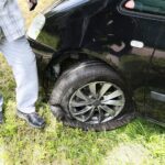 12.06.2021. Kielce. Osobowy ford wpadł do Silnicy / Wiktor Taszlow / Radio Kielce